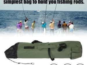 Fishing Bag - double canvas holds up to 5 rods
