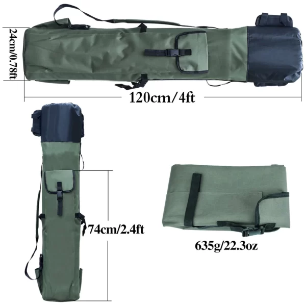 Fishing Bag double canvas holds up to 5 rods 4