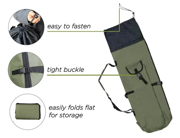 Fishing Bag double canvas holds up to 5 rods 6