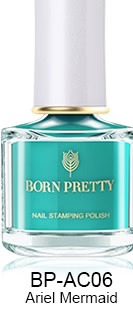 Nail stamping polish Arial Mermaid Aqua 2