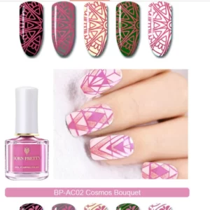 Nail stamping polish -"Cosmic" - Pink