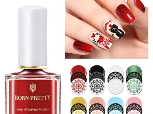 Nail stamping polish - "Dark Armor" - Red