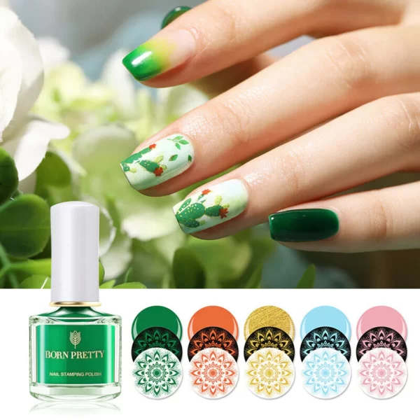 Nail stamping polish -"Nivana" - Green