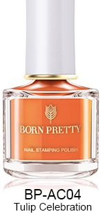 Nail stamping polish Tulip Celebration Orange 1