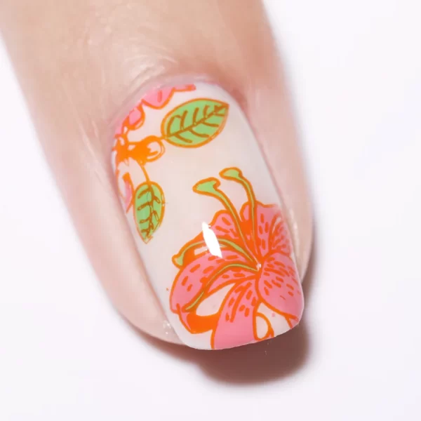 Nail stamping polish Tulip Celebration Orange 3