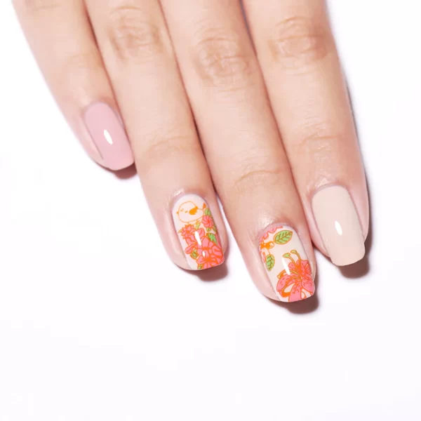 Nail stamping polish Tulip Celebration Orange 4