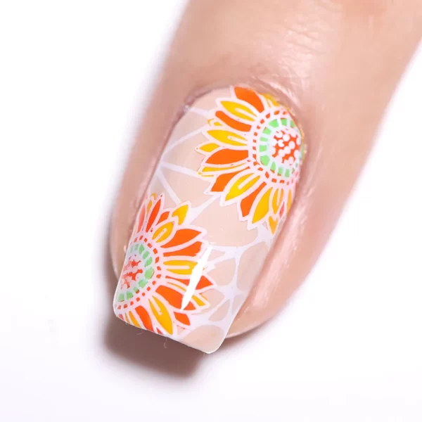 Nail stamping polish Tulip Celebration Orange 5