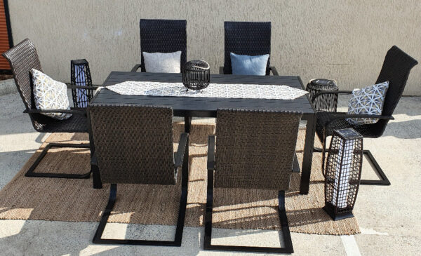 Outdoor Aliminum Composite wood dining set The Winston 3