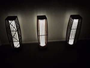 Outdoor solar rattan lamp- Free standing