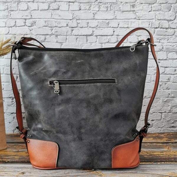Vegan Leather Slouch Tote Bag 13