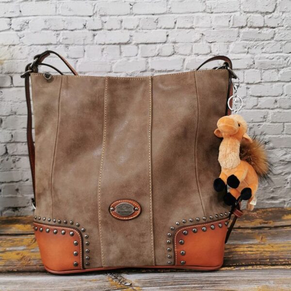 Vegan Leather Slouch Tote Bag 8