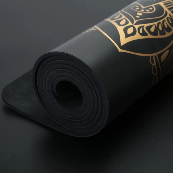 Vegan Leather and Natural tree rubber Yoga mat Eco Friendly
