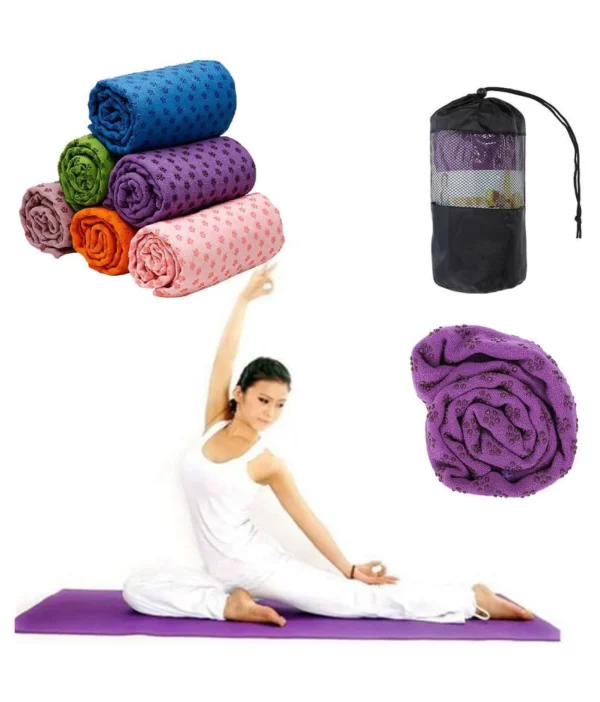 Yoga Towel Micro Fiber with sticky dots 4