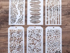 6pc- Mylar stencil set