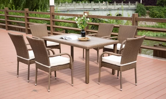 Outdoor PE rattan dining set - " The Harvey"
